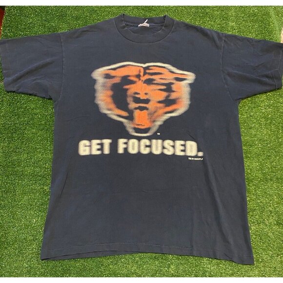 Vintage Chicago Bears shirt mens large blue orange 90s short sleeve unisex 18 - Picture 2 of 9
